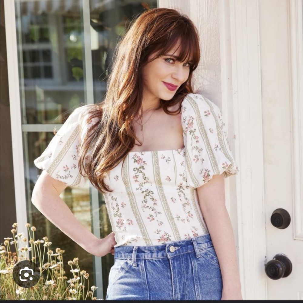 Reformation Cream Puff Sleeve Blouse